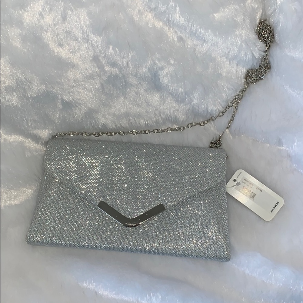 Blush Silver Glitter Shoulder Bag